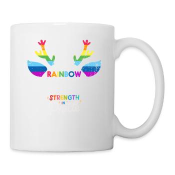 Rainbow Deer Strenght in Pride - Mug - white - Right