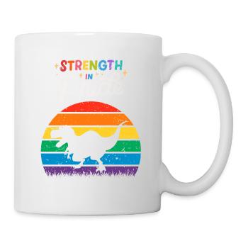 Force dans Pride Dinosaur Gay - Mug blanc - blanc - Droite