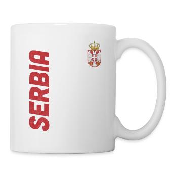 Serbie Drapeau serbe Srbija Serbes Cadeau - Mug blanc - blanc - Droite