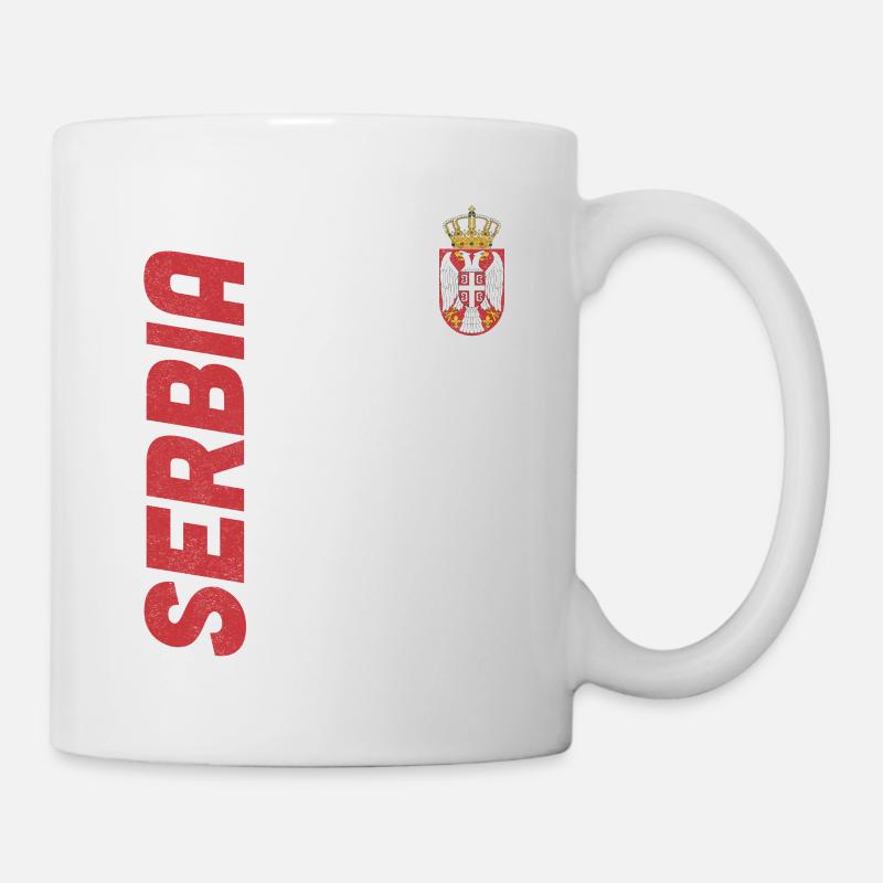 Serbie Drapeau serbe Srbija Serbes Cadeau - Mug blanc - blanc