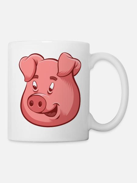 Illustration de cochon - Mug blanc - blanc