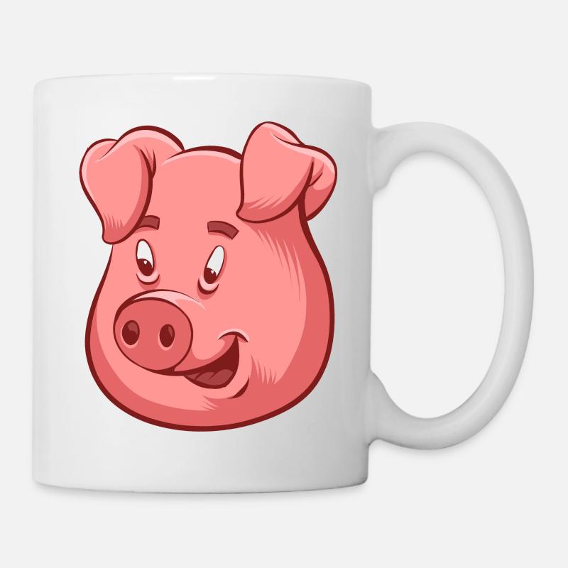 Illustration de cochon - Mug blanc - blanc