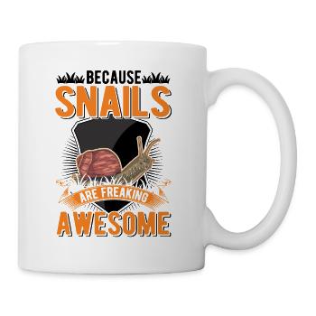 Parce que les escargots sont des escargots géniaux - Mug blanc - blanc - Droite