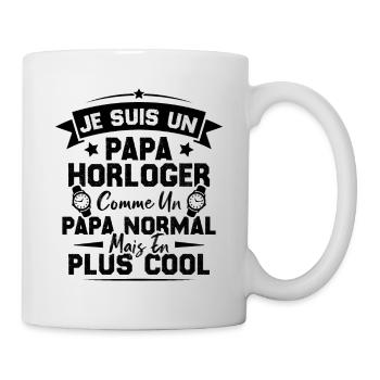 Je Suis Un Papa Horloger Comme Un Papa Normal - Mug blanc - blanc - Droite