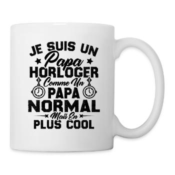 Je Suis Un Papa Horloger Comme Un Papa Normal - Mug blanc - blanc - Droite