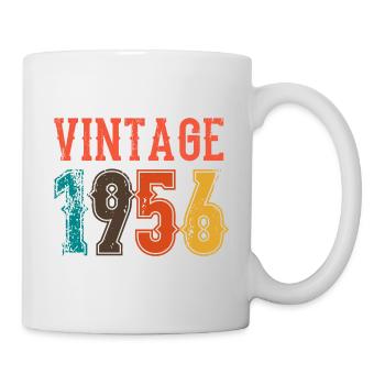 Geburtstag Papa Vintage 1956 - Tasse - Weiß - Rechts