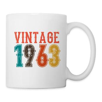 Geburtstag Papa Vintage 1963 - Tasse - Weiß - Rechts