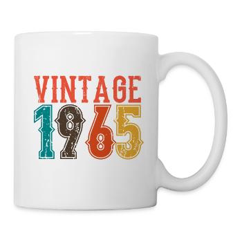 Geburtstag Papa Vintage 1965 - Tasse - Weiß - Rechts