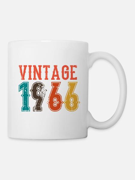 Anniversaire Papa Vintage 1966 - Mug blanc - blanc