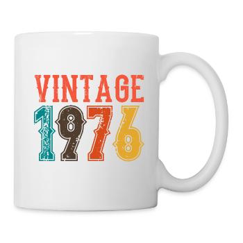 Geburtstag Papa Vintage 1976 - Tasse - Weiß - Rechts