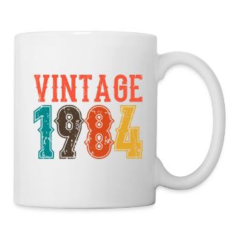 Anniversaire Papa Vintage 1984 - Mug blanc - blanc - Droite