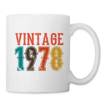 Geburtstag Papa Vintage 1978 - Tasse - Weiß - Rechts