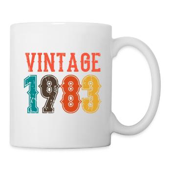 Geburtstag Papa Vintage 1983 - Tasse - Weiß - Rechts