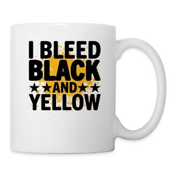I Bleed Black And Yellow Je Saigne Noir Et Jaune - Mug blanc - blanc - Droite