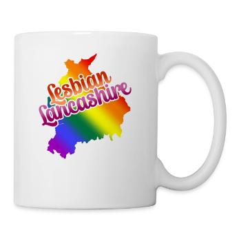 Lesbian Lancashire northern LGBTQI rainbow pride - Mug - white - Right