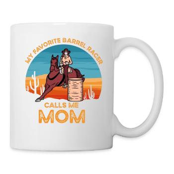 Barrel Racer Maman - Mug blanc - blanc - Droite