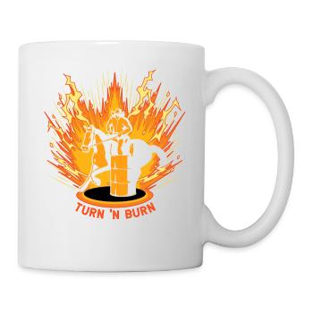 Tourner et brûler - Mug blanc - blanc - Droite