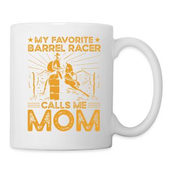 Barrel Racer Maman - Mug blanc - blanc - Droite