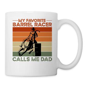 Barrel Racer Papa - Mug blanc - blanc - Droite