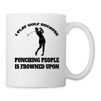 Golf Golfer Golf Club Saying Golf Ball - Mug - white - Right