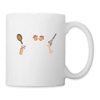 Café Groom Sommeil Répéter Chien Toiletteur Chien Toilettage - Mug blanc - blanc - Droite