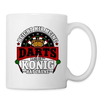 Reicht mir meine Darts Dartspieler - Tasse - Weiß - Rechts