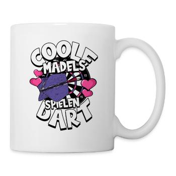 Darts Dartspieler - Tasse - Weiß - Rechts