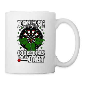 Dart Opa Darts Dartspieler - Tasse - Weiß - Rechts