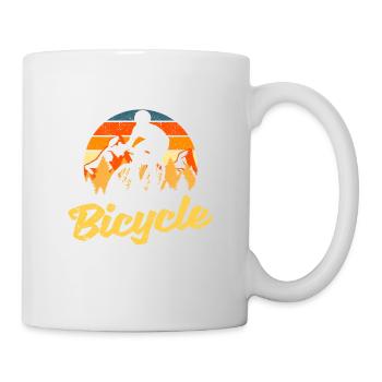 Les cyclistes ne sous-estiment jamais un vieil homme - Mug blanc - blanc - Droite