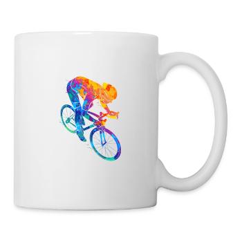 Comment je roule à vélo Drôles d’amateurs de vélo - Mug blanc - blanc - Droite