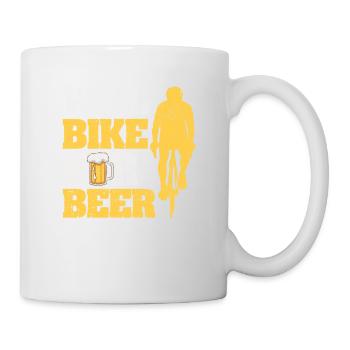 Will Bike For Beer Lover Radfahren Rennrad Funny - Tasse - Weiß - Rechts