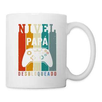 Niveau Papa Débloqué - Mug blanc - blanc - Droite