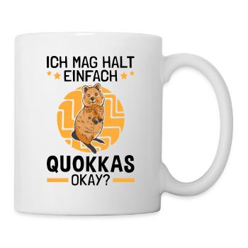 Mag einfach Quokkas Kurzschwanzkänguru - Tasse - Weiß - Rechts