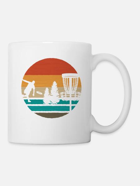 Weinlese-frisbee-disc-golf - Tasse - Weiß