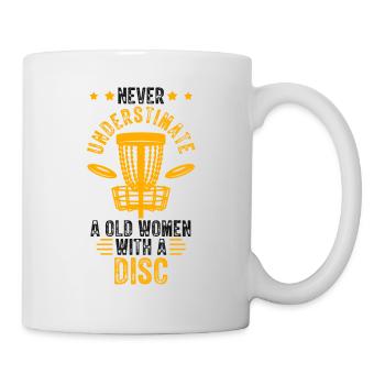Old Women Disc Golf Vintage Ultimate Frisbee - Mug - white - Right