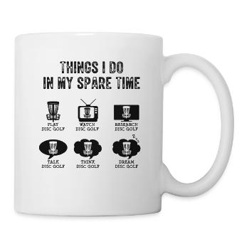 Drôle de Frisbee-loisirs-disc-golf-vendanges - Mug blanc - blanc - Droite
