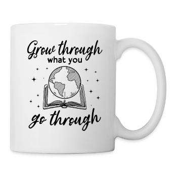 Grow Through What You Go Through Book Lovers - Mug - white - Right