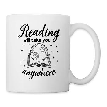 Reading Will Take You Anywhere - Read Books Book - Mug - white - Right