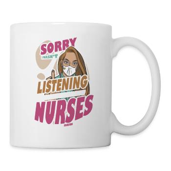 Désolé, je n’écoutais pas, je pensais à Nurs - Mug blanc - blanc - Droite