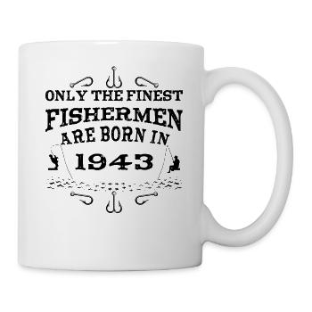 Angler Jahrgang 1943 Geburtstag geboren - Tasse - Weiß - Rechts