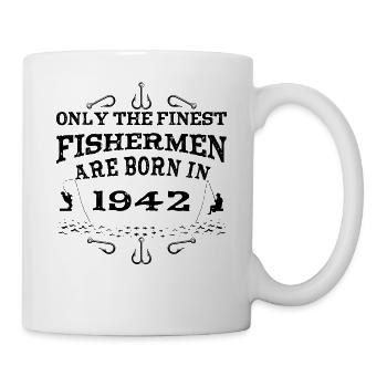 Angler born 1942 birthday - Mug - white - Right