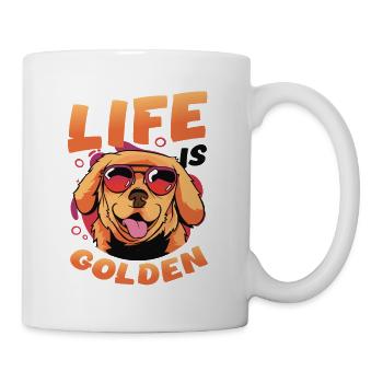 Life is golden - Golden Retriever - Mug - white - Right