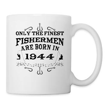 Angler born 1944 birthday - Mug - white - Right