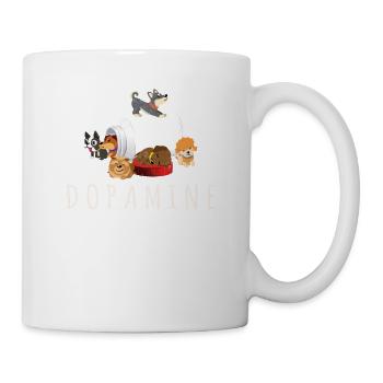 Dopamine Funny Dog Lover Puppy Dog Owners Dog Mom - Mug - white - Right