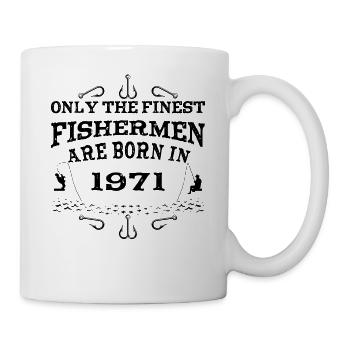 Angler born 1971 birthday - Mug - white - Right