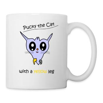 Pucky the cat - Tasse - Weiß - Rechts