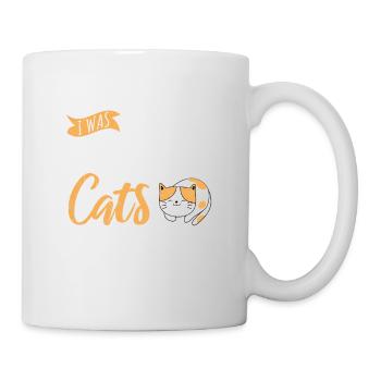 On m’a dit qu’il y aurait des chats drôles d’amants de chats coupés - Mug blanc - blanc - Droite