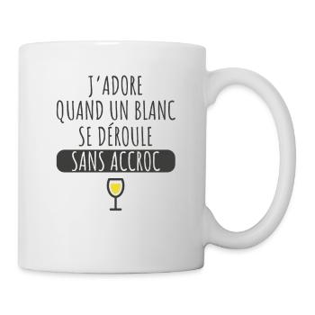 j adore quand un blanc se déroule sans accroc - Mug blanc - blanc - Droite