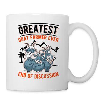 Le plus grand éleveur de chèvres Chèvre de ferme de chèvre - Mug blanc - blanc - Droite