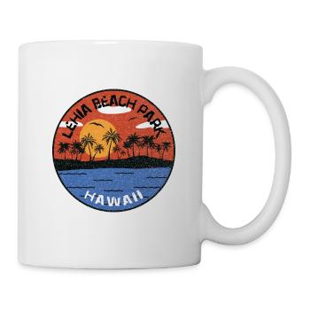 Sonnenuntergang Lehia Beach Park Hawaii - Tasse - Weiß - Rechts